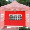 Shade Shelter Sides Panel Portable Tent Pavilion Folding Shed Picnic Outdoor Waterproof Canopy Er Without Top Drop Delivery Home Gar Dhvdt