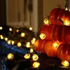 Cuerdas Decoración de Halloween Calabaza Luces de cadena Funciona con pilas Naranja Calabazas Linterna Luz de hadas de Navidad para la fiesta de Acción de Gracias