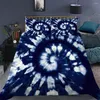 Conjuntos de cama Tie Dye Art 3D Conjunto impresso de luxo Fronha de tampa de edredão para adolescentes adolescentes têxteis domésticos simples