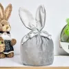 9 färger Velvet Easter Bunny Bag Hot Selling Monogram Easter Presentpåse Blank Sublimering Bag For Kids Easter FY2673