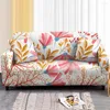 Stoelbedekkingen Red Flower Tropical Leaf Elastische bank Cover Drawing Room Corner Profiel Home Decoratie