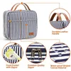 Storage Bags Canvas Cosmetic Bag Toiletry With 4 Compartments & 1 Sturdy Hook Perfect For Travel Daily Use Christmas Gift