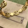 Anelli di design Moda Sole Fiori Polsino in oro Gioielli di design per le donne Bracciale a catena di lusso con gemme Collana Anello d'amore Uomo G 239U