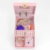 Pochettes à bijoux haute qualité Double couche PU boîte femmes arc stockage grand espace Bracelet porte-collier cadeau d'anniversaire