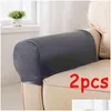 Stoelhoes ERS 2 stks PU lederen sofa armleuning elastische handdoek bankbeschermer verwijderbare fauteuil decor drop levering home tuin texti dhxnt