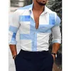 Chemises décontractées pour hommes Automne Mode Hommes Chemise surdimensionnée Totem Imprimer Hauts à manches longues Vêtements Club Cardigan Blouses Haute Qualité 230111