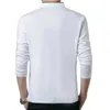 Erkek Tişörtler Bahar Erkek Tshirt Uzun Kollu Stand Temel Katı Bluz Tişört Üst Düzgün Pamuk T-Shirt Erkekler Fanila 230111