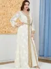 Vêtements ethniques Marocain Kaftan Robe Soirée Soirée Mariage Takchita Abaya Dubaï Caftan Islamique 2 PC Ensembles Musulmans Ramadan Eid Robe Femme