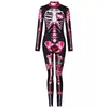 Theme Costume Women Halloween Cosplay Jumpsuits Funny Skeleton Bodysuit 3D Stretch Skinny Jumpsuit Outfit Catsuit for Adults 230111