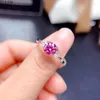 Bagues de cluster Rose Moissanite Diamond Bague S925 Sterling Silver Passé Test VVS1 Mode Bijoux pour femmes Cadeau de luxe