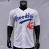 Maillots de Baseball PERSONNALISÉS Jackie Robinson Jersey Vintage 1955 Crème Blanc Gris Bleu Noir Fashion Hall Of Fame 50e 1er WS Patch Taille S-3XL