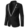 Mäns kostymer Blazers Slim Jacket Business Casual Suit Wedding Groom One Button Blazer 230111