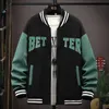 Herrjackor Spring och Autumn Coat Men's Jacket Baseball Suit Trend Stiliga First Senior High School Coat Plus Velvet 230111