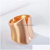 Bangle mode smycken ￶verdrivna asymmetriska breda metallarmband ￖppnande armband Drop Delivery DHT0H