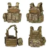 Coletes masculinos Nylon Molle Webbed Gear Colete Tático Corpo Armadura Caça Airsoft Acessórios 6094 Bolsa Combate Camo Militar Exército Colete 230111