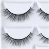 Valse wimpers 5 Paren 3D Mink Hair Natural Cross Long Messy Makeup Fake Eye Lashes Extension Women Beauty Tools Dropship Drop Deli DHZ19