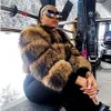 Женская меховая подделка Maomaokong Super Winter Women Luxury Luxury Luxural Real Raccoon Coat 100 Natural Jacket Plus Kine Jackets Женский жилет 230110