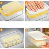 Plates Butter Dish Box Holder Fridge Storage Lid Cutter Plastic Dishes With Lids