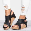 Sandals Women 2023 Plateal Wedges Shoes for Heels Sandalias Mujer Summer Leathe