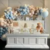 Other Decorative Stickers Doubled Blue Blush Nude Balloons Garland Arch Baby Shower Decoration Apricot Ball Kid Birthday Party Gender Reveal Decor Supply 230110