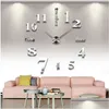 Horloges murales 3d Diy Acrylique Miroir Autocollants horloge montre quartz Reloj de décoration de maison de maison de maison moderne DHTPL DHTPL