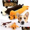 Dog Toys Chews Pet Cat Funny Fleece Durability Plush Squeak Chew Sound Toy Fit For All Pets Long Drop Delivery Home Garden Dhgarden Dhfo3