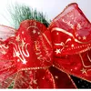 Kerstdecoraties Diy Organza Ribbon Tree Gift Box Bow For Home Feestelijke feestvaartuigen 6 cm breedte