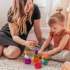 Blokken houten regenboogstenen bouwen kleurrijke houten speelgoedblokstapelbalanceringspellen montessori educatief speelgoed voor kinderen 230111