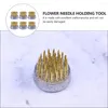 Dekorative Blumen Blumenhalter Arrangement Pin Nadel Frosch Werkzeug Runde Blumenbasis Arrangieren Halten Arranger Kenzan Japanisches Metall