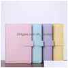 Blocchi per appunti Notebook in pelle Pu Er Clip Quaderni A5 A6 Raccoglitore a fogli mobili Diario personale Planner Ers per carta di riempimento Drop Deli Dhgarden Dhv3X