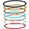 Anklets Handmade Beaded Anklet Seed Bead Elastic Chain Colorful Ankle Bracelet On The Leg Foot Trendy Jewelry For Women Men