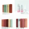 Storage Bottles Jars 100Pcs Lip Gloss Wand Tubes 5Ml Rubber Paint Matte Texture Empty Containers Lipgloss Drop Delivery Home Garde Dhqko