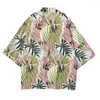 Roupas étnicas cardigãs de streetwear japonês homens harajuku haori kimono cosplay camisetas superiores yukata tao robe planta floral 6xl 5xl 4xl