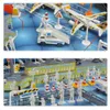 Diecast model 200pcs vliegtuig luchthavens Modle speelgoedcijfers Plastic Vechile vliegtuigspeelset Airport Airport Sposy Toys for Children Kids Boys Gift 230111