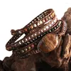 Urok bransolety rh moda boho z koralikami bransoletka ręcznie robiona mieszana naturalna kamienie kryształowy kamień 5 pasm opakowanie Drezno