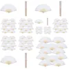 Party Favor 12 Pack Hand Held Fans White Paper Fan Bamboo Folding Handheld Gevouwen Voor Kerk Huwelijkscadeau Drop Delivery Home Garden Dhebi