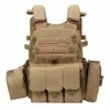 Herrvästar Nylon Molle Webed Gear Tactical Vest Body Armor Hunting Airsoft Accessories 6094 Pouch Combat Camo Military Army Vest 230111