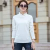 Moletons femininos moletons moletons algodão com suéter de cor sólida de manga comprida Mulheres 2023 cinza