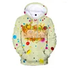 Erkek Hoodies 2023 3D Baskı Şükran Günü Hoodie Mutlu Sweatshirts Erkekler/Kadınlar Moda Kawaii Kazak Kapşonlu