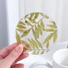 Planta Impressão Rodada Cup Mat Acrílico Calor Bebida Caneca Coaster Restaurante Café Antiderrapante Cups Mat Household Dining Table Decor BH6560 TYJ