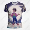 Мужские рубашки летняя 3D-печатная рубашка мода мода мужчина, дети, детские аниме аниме Стивен вселенная футболка для мальчика девочка милые топсоны с коротким рукавами