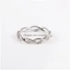 Band Rings Fashion Jewelry Womens Simple Twist Ring Copper Diamond Bridal Drop Delivery Dhgem