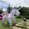 حراس قابلين للنفخ في المسرح المؤثرات العملاقة iatable Unicorn Water Sport Pool Toys Sweating Float Fountain Beach Party Decor Summer Decor 230111