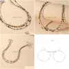 Beaded Necklaces Bohemian Fashion Jewelry Necklace Colorf Beads Chain Choker 3Pcs/Set Drop Delivery Pendants Dh8Kx