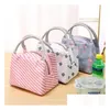 Lunch Bags Waterproof Tote Portable Box Bag Kitchen Zipper Storage For Outdoor Travel Picnic Thermal Carry Drop Delivery Home Garden Dhbij