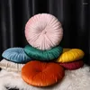 Pillow Round Pumpkin Small Handmade Velvet Pillows Pink Orange Red 38x38cm Sofa Home Decor Seat