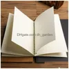 Anteckningar Kraft ER Notebooks Journals Planner Spiral med tomt pappersbrun Copybook Dagbok för resenärer Studenter Ding Painti Dhgarden Dhug6