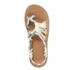 Sandalen Roman Summer Woman Color Matching Rope Knot Beach Toe Fashion Comfortabele vrouwen plus size schoenen