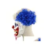 Maschere per feste Maschera da clown spaventoso Sile Halloween Drop Delivery Home Garden Forniture festive Dhveu