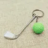 Keychains Simulation Golf Key Chains 6 Color Sport Ball Rings Bag Accessories Gifts For Team Friends